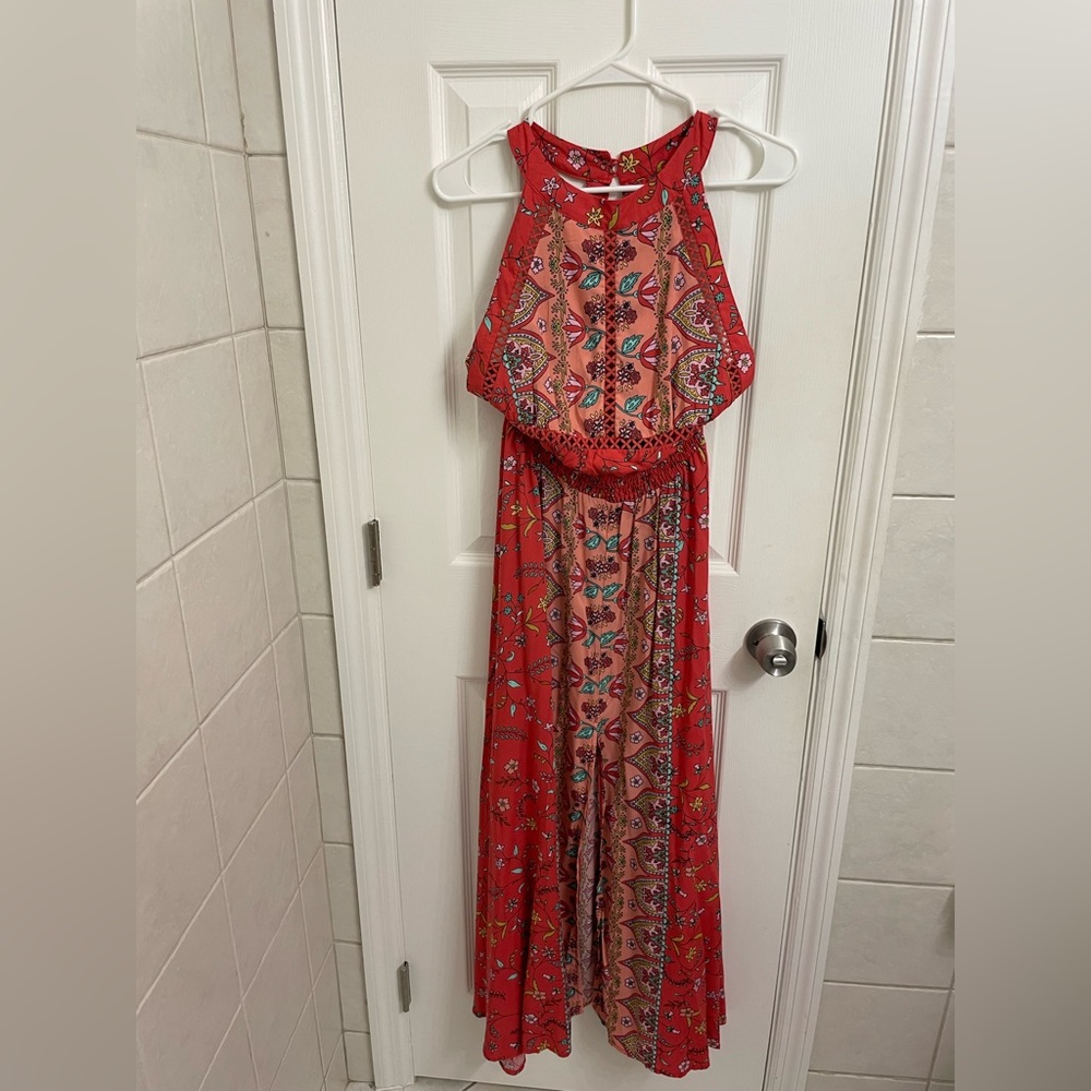 Jaase Endless Summer Floral Boho Maxi Dress Size Large